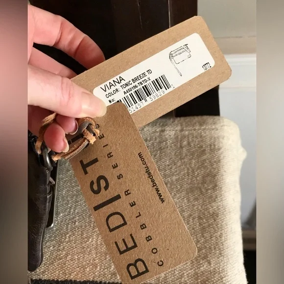 NWT Bed Stu Leather Viana Crossbody Belt Bag Wristlet Tonic Breeze MSRP $180 - Picture 3 of 14